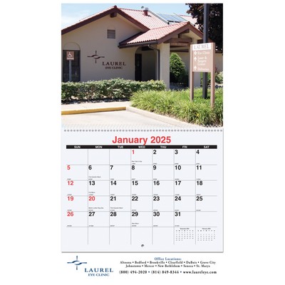 Custom 13 Photo Wall Calendar w/Coil Bound (10 5/8"x18¼")