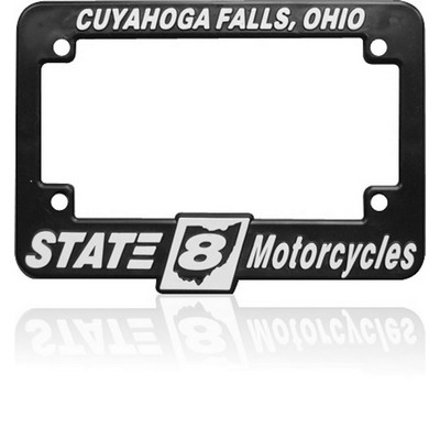 Motorcycle License Frame with Raised Letters