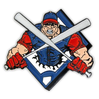 Baseball Crossed Bats Pin