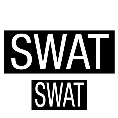 SWAT 2 Piece Patch Set w/Hook Back