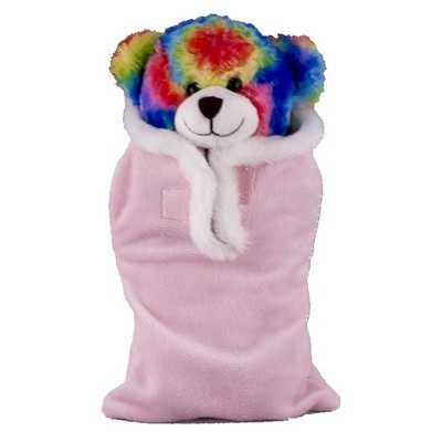 Soft Plush Tie Dye Bear in Baby Sleep Bag Stuffed Animal