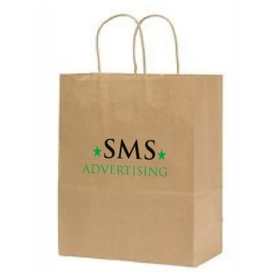 Recycled Natural Kraft Paper Shopping Bag 2C1S (16"x6"x18.75")