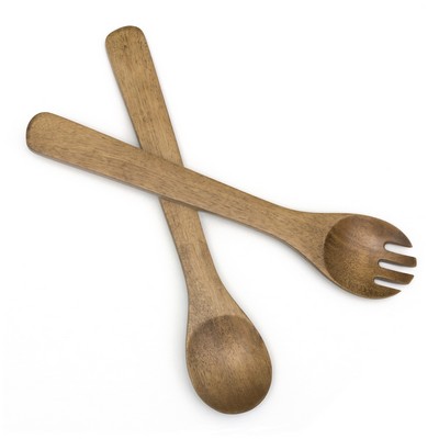 Lipper Oak Finish 12" Salad Servers