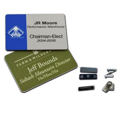 Name Badge w/Engraved Personalization (1.5"x3")