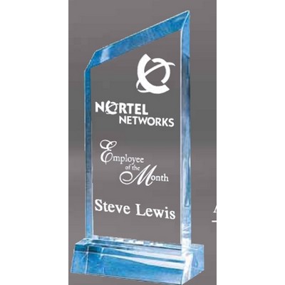 Large Blue Acrylic Wedge Award