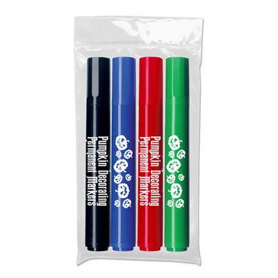 Pumpkin Decorating Permanent Markers (4-Pack)