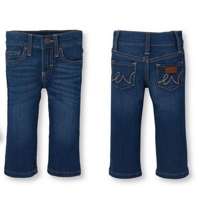 Wrangler® Baby Girl's Medium Blue Western Jeans