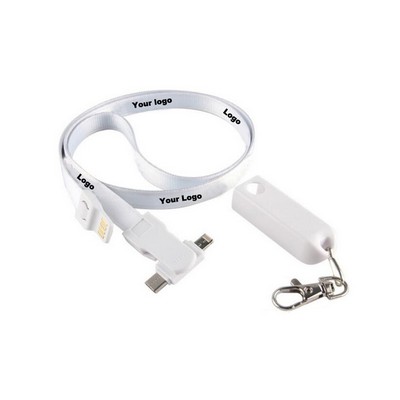 3 In 1 Lanyard Cellphone USB Charging Cable