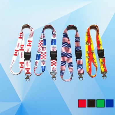 Dye Sublimation Breakaway Lanyard with Metal Clip