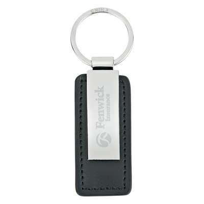 Custom PU Leather Key chain with Metal Ring