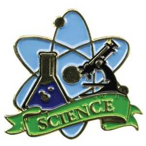 Bright Gold Educational Science Lapel Pin (1-1/8")