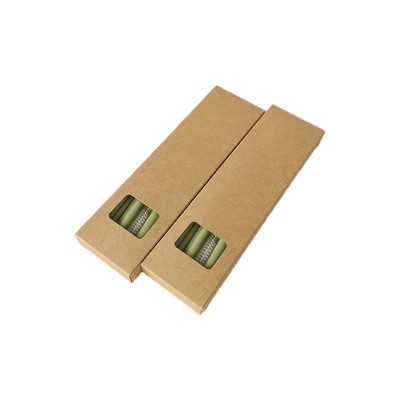 Green Bamboo Drinking Straw Box 12- Reusable & Organic