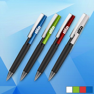 Wide Metal Clip Ballpoint Pen