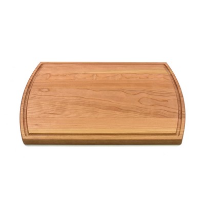 Large Cherry Wood Cutting Board with Groove