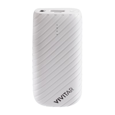 Vivitar® White Power Bank w/4000 mAh Power Capacity