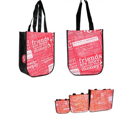 Custom Full Color Round Corner Reusable Laminated Non-woven Tote Bag