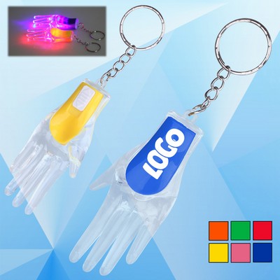 Hand Shaped Flashlight w/ Key Chain