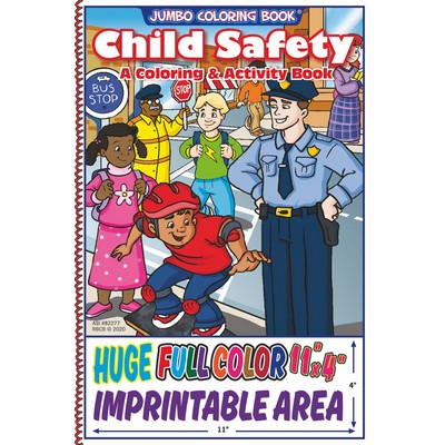 Child Safety Jumbo Imprintable Coloring and Activity Book