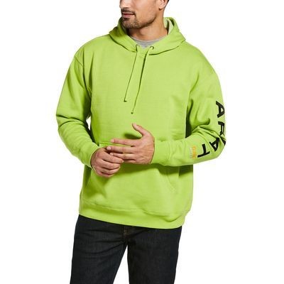 Ariat® Men's Lime Heather Rebar® Graphic Hoodie