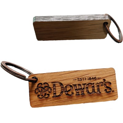 1" x 2.5" Thick Hardwood Keychains