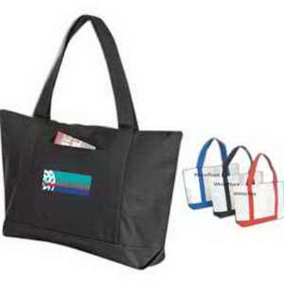 Q-Tees® Poly Tote Bag w/Zipper