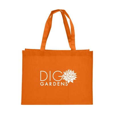 Orange Non-Woven PP Bright Shopping Bags (16"x2"x12")