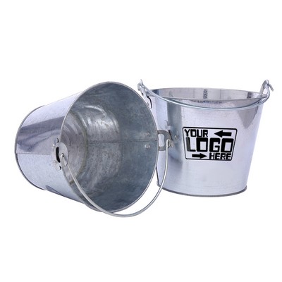 5 Qt Galvanized Ice Bucket w/Bottle Opener