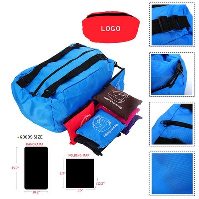 Folding Travel Backpacks With Print Logo