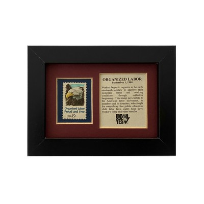 Framed Stamp Gift/Award Celebrating Organized Labor