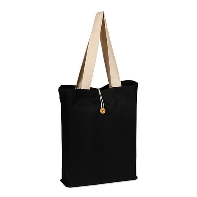 ButtonUp Color Canvas Tote - Blank (15" x 16" x 3")