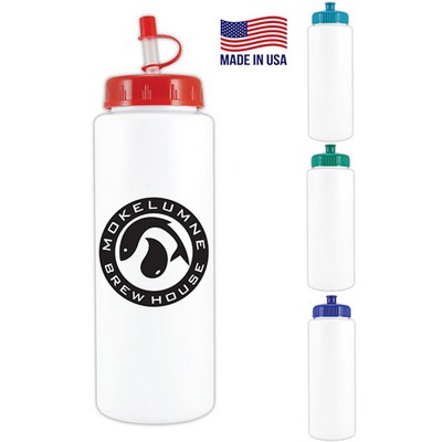 32 Oz. Sports Bottle w/Push Spout