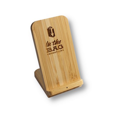 Bamboo Qi-Wireless Phone Stand 10W Fast-Charge (BEND)