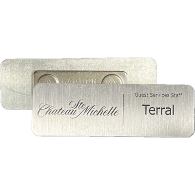 1" x 3" Metal Name Badge