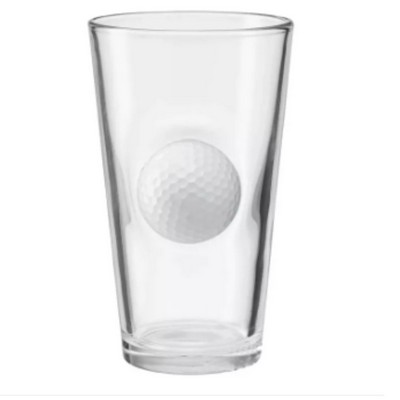 Embedded Golf Ball Beer Glass