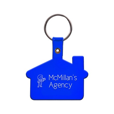 House Shaped Soft Plastic Key Tag