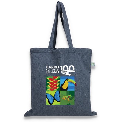 Recycled Natural Canvas Promotional Bag w/ Web Handles - Full Color Transfer (15"x16")