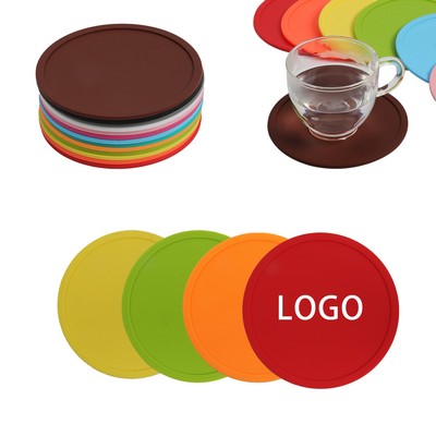 3.93 Inch Silicone drink coasters