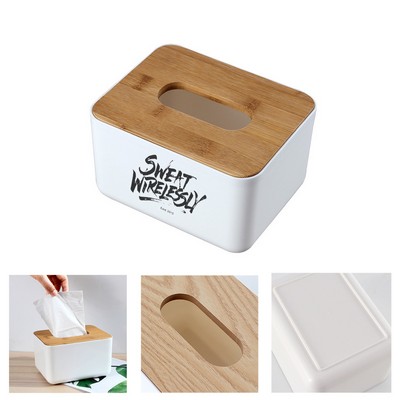 Wood Tissue Box For Disposable Paper