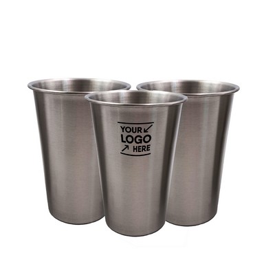 16 Oz. Stainless Steel Reusable Pint Cup