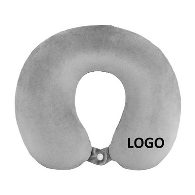 U-Shaped Neck Pillow With Snap Closure