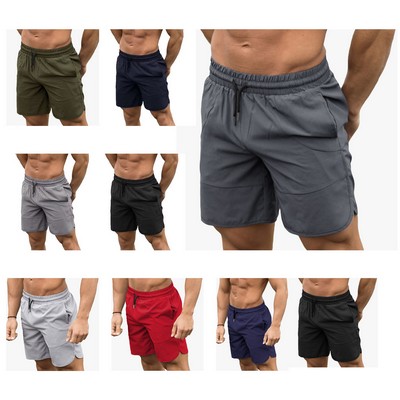 Men Gym Short Quick Dry Training Running Belt Pocket