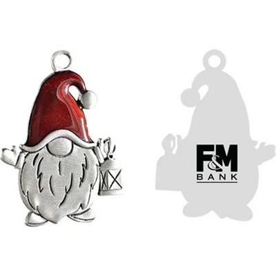 Cast Silver Gnome Ornament