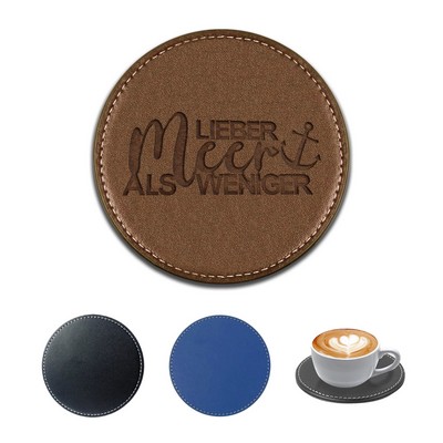 Leatherette Round Coasters