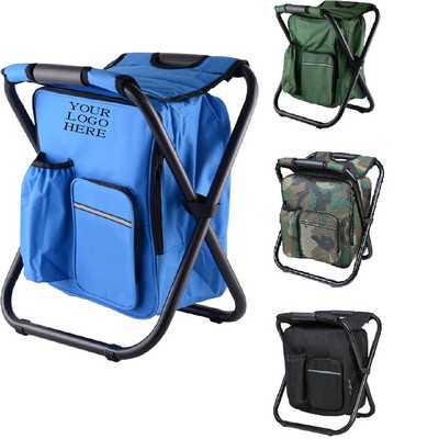 Folding backpack chair