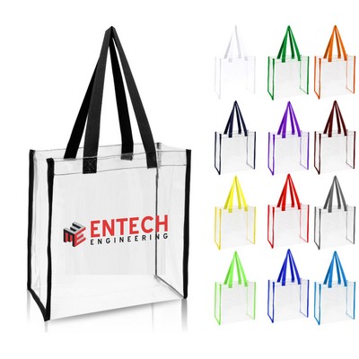 Full Color Clear Stadium Tote 12" x 12" x 6"