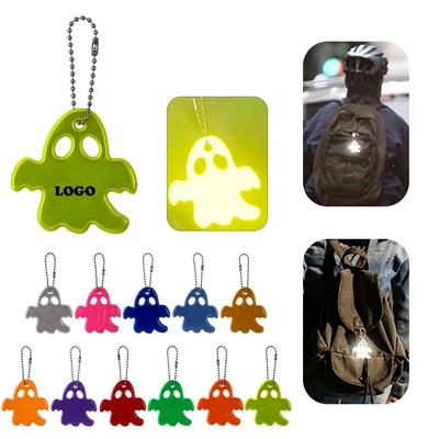 Halloween Ghost Reflective Pendant Keychain