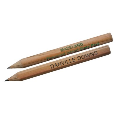 Round Natural Finish Golf Pencil