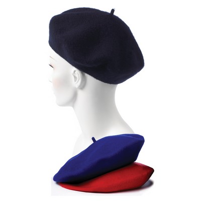 Royal Blue Wool Beret