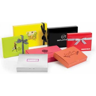 White Gloss & Kraft Flip Top Apparel Box (15"x 10"x 2")