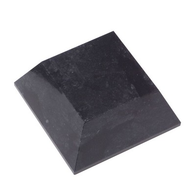 Jet Black Marble Tapered Cube Base (5"x2¼"x5")